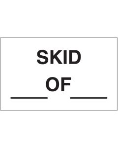 3" x 5" - " Skid___ of ___"  Labels