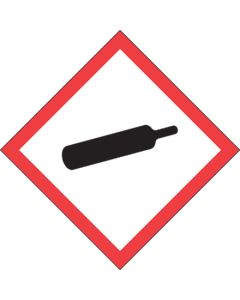 2" x 2"  Pictogram -  Gas  Cylinder  Labels