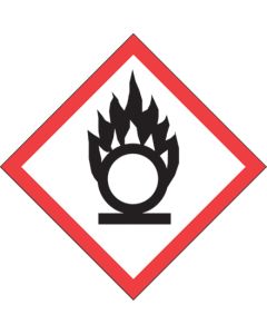 2" x 2"  Pictogram -  Flame  Over  Circle  Labels