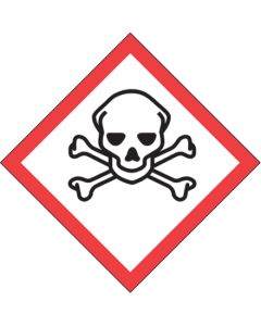 2" x 2"  Pictogram -  Skull and  Crossbones  Labels