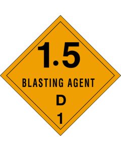 4" x 4" - "1.5 -  Blasting  Agent - D 1"  Labels