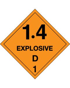 4" x 4" - " Explosive - 1.4D - 1  Labels