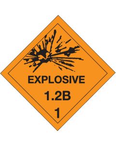 4" x 4" - " Explosive - 1.2B - 1"  Labels