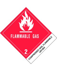 4" x 4 3/4" - " Compressed  Gases,  Flammable, N.O.S."  Labels