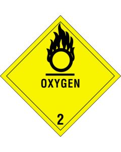 4" x 4" - " Oxygen - 2"  Labels