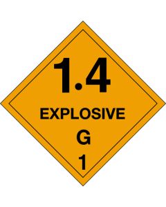 4" x 4" - "1.4 -  Explosive - G 1"  Labels