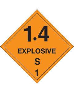 4" x 4" - "1.4 -  Explosive - S 1"  Labels