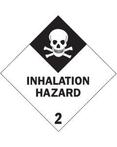 4" x 4" - " Inhalation  Hazard - 2"  Labels