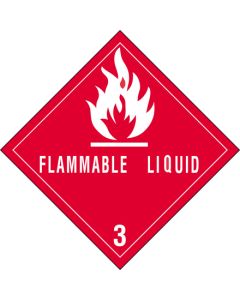 4" x 4" - " Flammable  Liquids - 3"  Labels