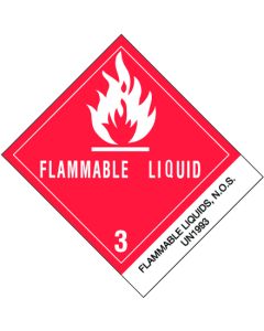 4" x 4 3/4" - " Flammable  Liquids, N.O.S."  Labels