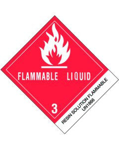 4" x 4 3/4" - " Resin  Solution"  Labels
