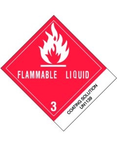 4" x 4 3/4" - " Coating  Solution"  Labels