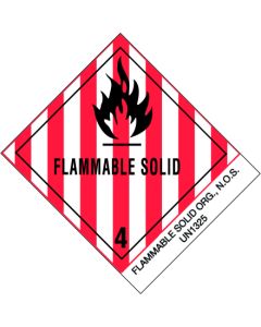 4" x 4 3/4" - " Flammable  Solids, N.O.S."  Labels