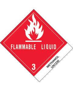 4" x 4 3/4" - " Methanol"  Labels