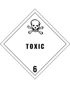 4" x 4" - " Toxic - 6"  Labels