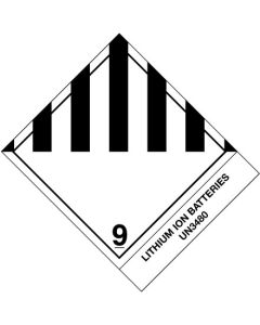 4" x 4 3/4" - " Lithium  Ion  Batteries"  Labels