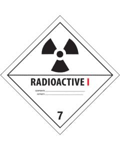 4" x 4" - " Radioactive I"  Labels