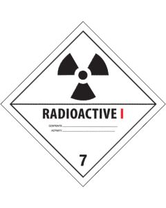 4" x 4" - " Radioactive I"  Labels