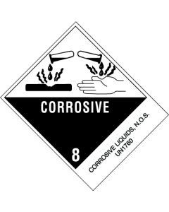 4" x 4 3/4" - " Corrosive  Liquids, N.O.S."  Labels