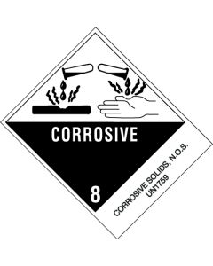 4" x 4 3/4" - " Corrosive  Solids, N.O.S."  Labels