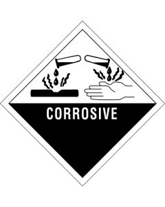 4" x 4" - " Corrosive"  Labels