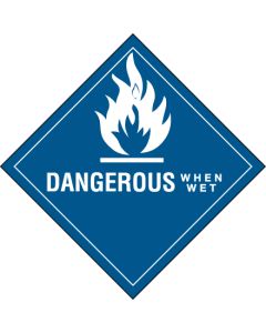 4" x 4" - " Dangerous  When  Wet"  Labels