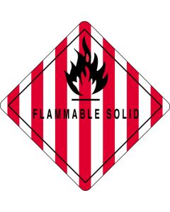 4" x 4" - " Flammable  Solid"  Labels