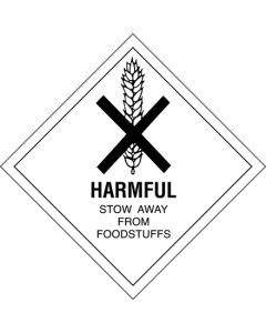 4" x 4" - " Harmful"  Labels
