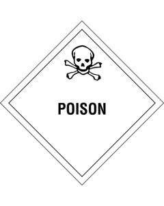 4" x 4" - " Poison"  Labels