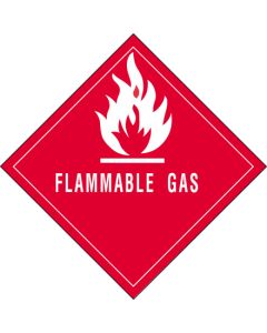 4" x 4" - " Flammable  Gas"  Labels