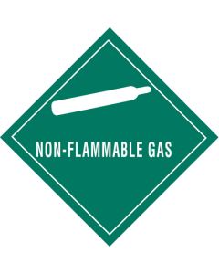 4" x 4" - " Non- Flammable  Gas"  Labels