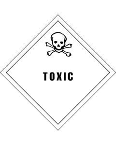 4" x 4" - " Toxic"  Labels