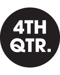 2"  Circle - "4TH QTR." ( Black) Quarter  Labels