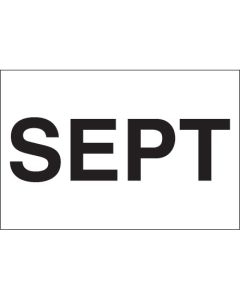 2" x 3" - "SEPT" ( White) Months of the  Year  Labels