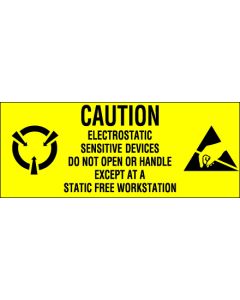 1" x 2 1/2" - " Electrostatic  Sensitive  Devices"  Labels