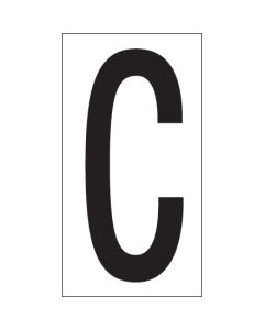 3 1/2" "C"  Vinyl  Warehouse  Letter  Labels