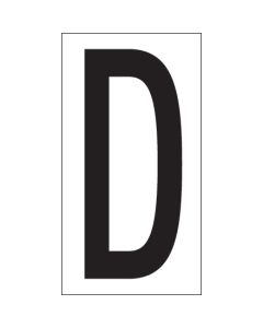 3 1/2" "D"  Vinyl  Warehouse  Letter  Labels