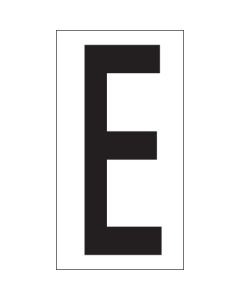 3 1/2" "E"  Vinyl  Warehouse  Letter  Labels