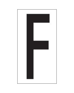 3 1/2" "F"  Vinyl  Warehouse  Letter  Labels