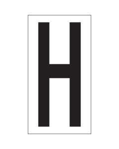 3 1/2" "H"  Vinyl  Warehouse  Letter  Labels