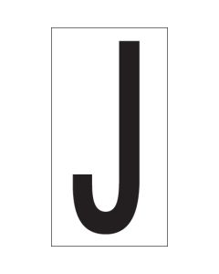 3 1/2" "J"  Vinyl  Warehouse  Letter  Labels