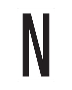 3 1/2" "N"  Vinyl  Warehouse  Letter  Labels