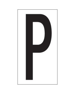 3 1/2" "P"  Vinyl  Warehouse  Letter  Labels