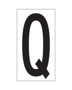 3 1/2" "Q"  Vinyl  Warehouse  Letter  Labels