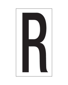 3 1/2" "R"  Vinyl  Warehouse  Letter  Labels