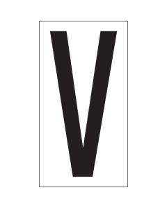 3 1/2" "V"  Vinyl  Warehouse  Letter  Labels