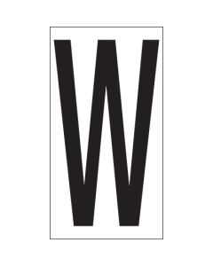 3 1/2" "W"  Vinyl  Warehouse  Letter  Labels