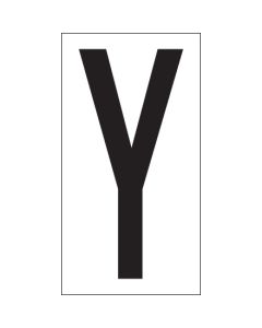 3 1/2" "Y"  Vinyl  Warehouse  Letter  Labels