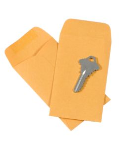 2 1/2" x 4 1/4"  Kraft Gummed  Envelopes