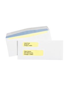 3 7/8" x 8 7/8" - #9  Double  Window Gummed  Business  Envelopes with  Security  Tint
